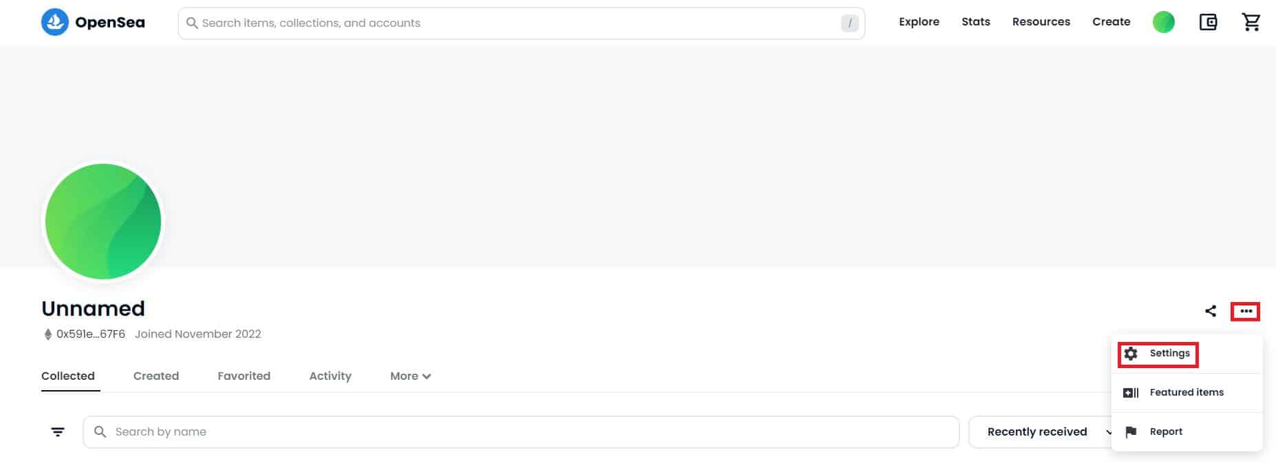 Paramétrer les informations sur OpenSea